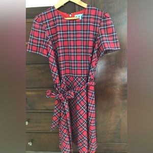 EUC Draper James Holiday Plaid Dress Size 10